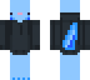 light blue axolotl hoodie | Minecraft Skin