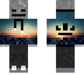 skeleton in sunset hoodie