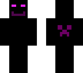 smiling ender man with creeper face