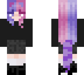split dyed cat girl  ^^
