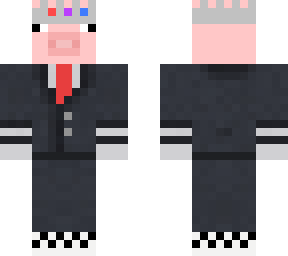 techno with silver crown in a suit