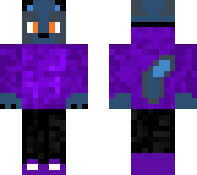 wolf with purple hoodie