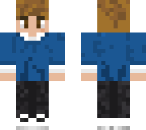 blue sweater witg white shirt