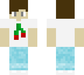 boy with cheery t-shirt