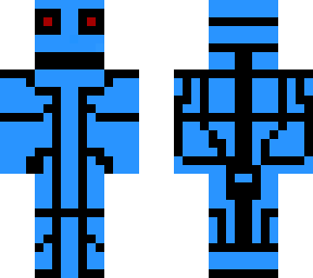 chained blue man