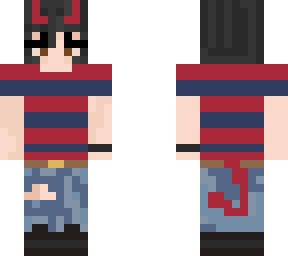 demon boy with stripped shirt