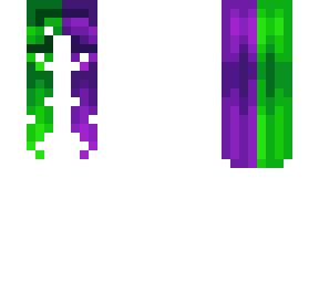 female hb - half green & purple