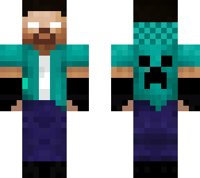 herobrine whit creeper