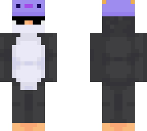 penguin with axolotl hat and glasses