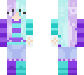purple and cyan