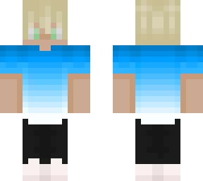 white and blue fade