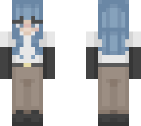 blue-haired girl
