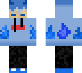 firey blue guy