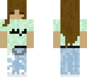 green shirt blue jeans