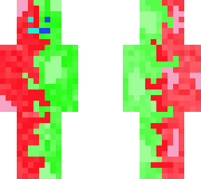 half red half green