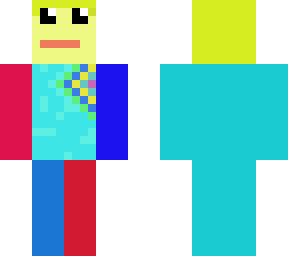 red and blue man