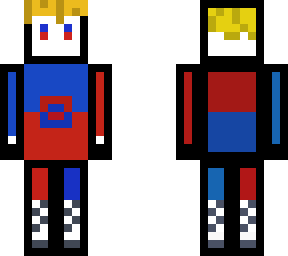 red blue neon boy