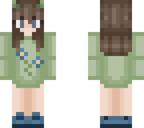 sage green & flower. me