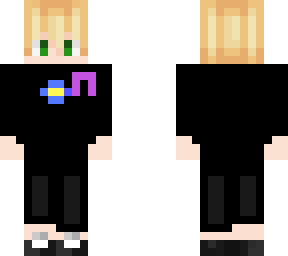 tubbo black clothing with cancer ribbon