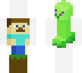when creeper see's steve