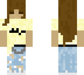 yellow shirt blue jeans
