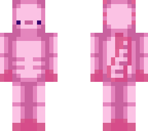 axolotl in an axolotl onesie (pink)