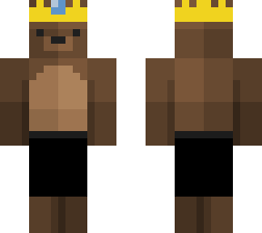 bear with  crown blue gem