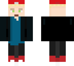 blond boi with red cap