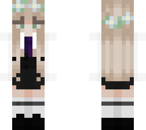 blonde schoolgirl w flower crown