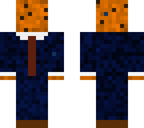 cookie man in navy blue suit by fahmid