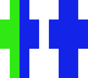 green and blue kid
