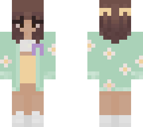 green flower girl and a cancer ribbon :] (base by @klarue04)