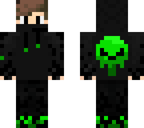 green skull hoodie