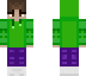 guy with a green hoodie and purple pants