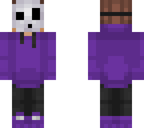marked purpled mask