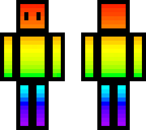 rainbow gradient with black outline on outer layer