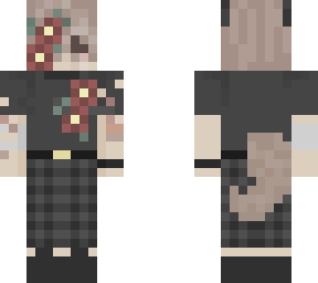 aesthetic minecraft dude (but as a wolf)