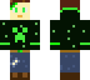 creeper boy, neon green