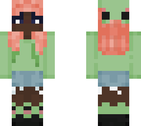 frog girl peach hair