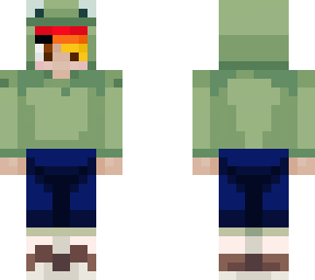 frog hoodie with red hair