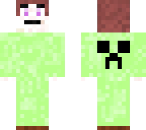gamer boy with creeper on back