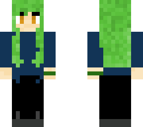 green haired girl