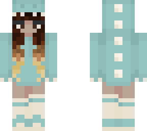 ombre brown hair dino girl