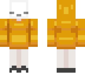 orange hoodie with mask