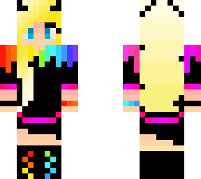 rainbow black  gamer girl #version demon#