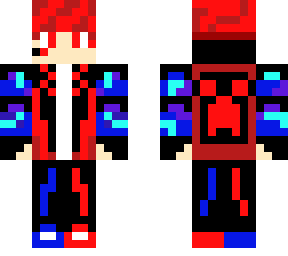 skin gamer red blue