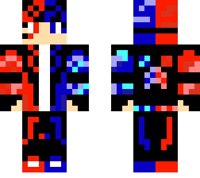 skin gamer red blue