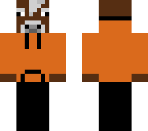 cow in a orange hoodie w/ headphones!
