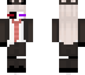 cute demon skin (female ranboo inspired with cancer support bows and bi flag)