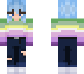 genderdoe person with blue hair